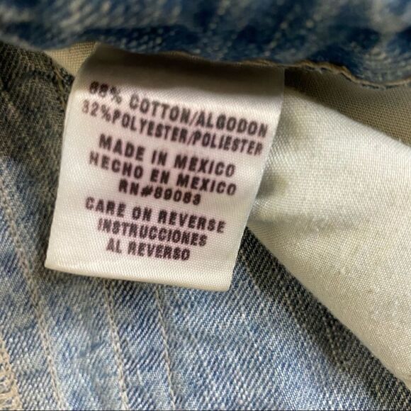 VTG L.E.I. Premium Patches Rose Straight Jeans Sz 11 - Picture 12 of 13